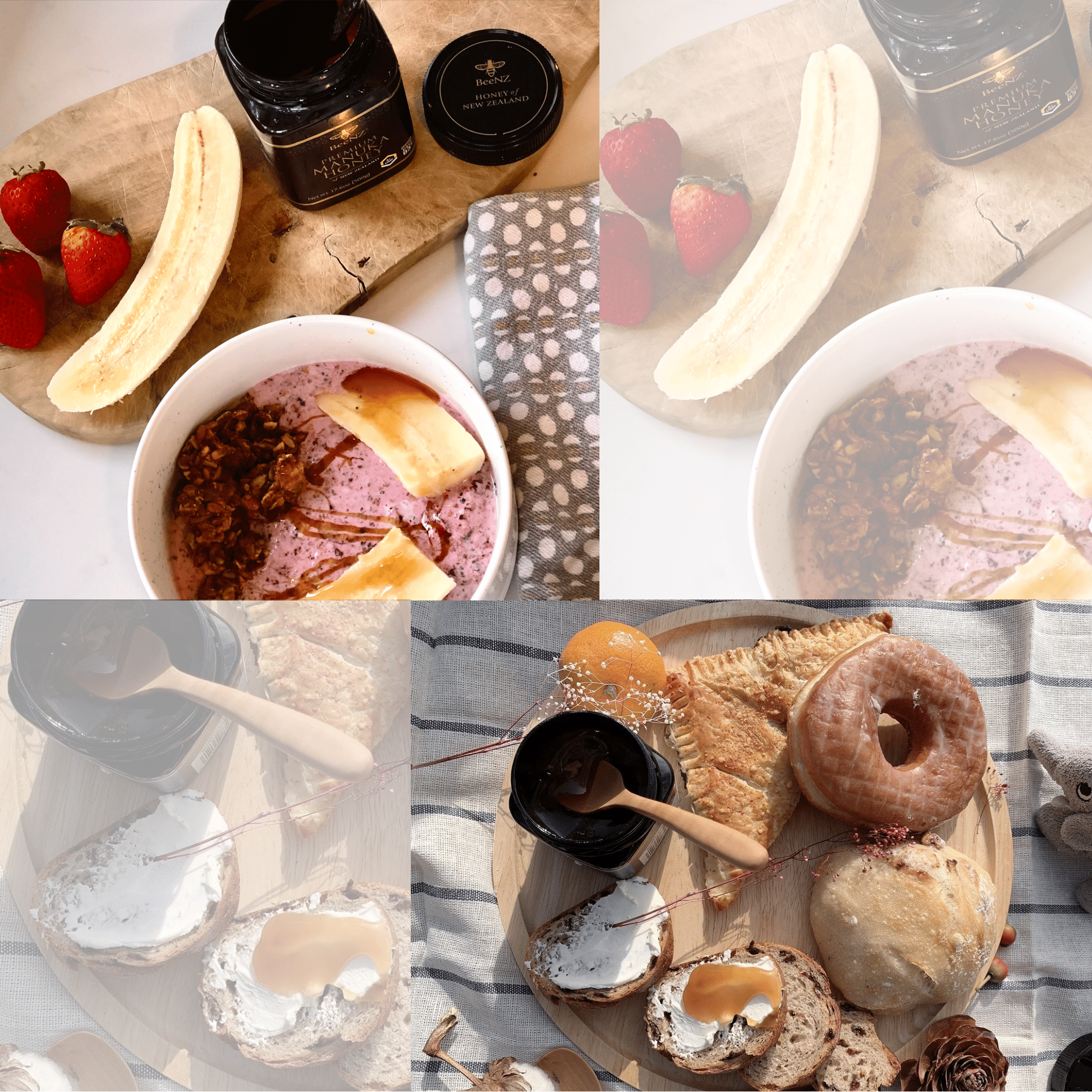 BeeNZ プレミアムマヌカハニー【UMF5+/UMF10+/UMF15+/UMF20+】4個食べ比べセット