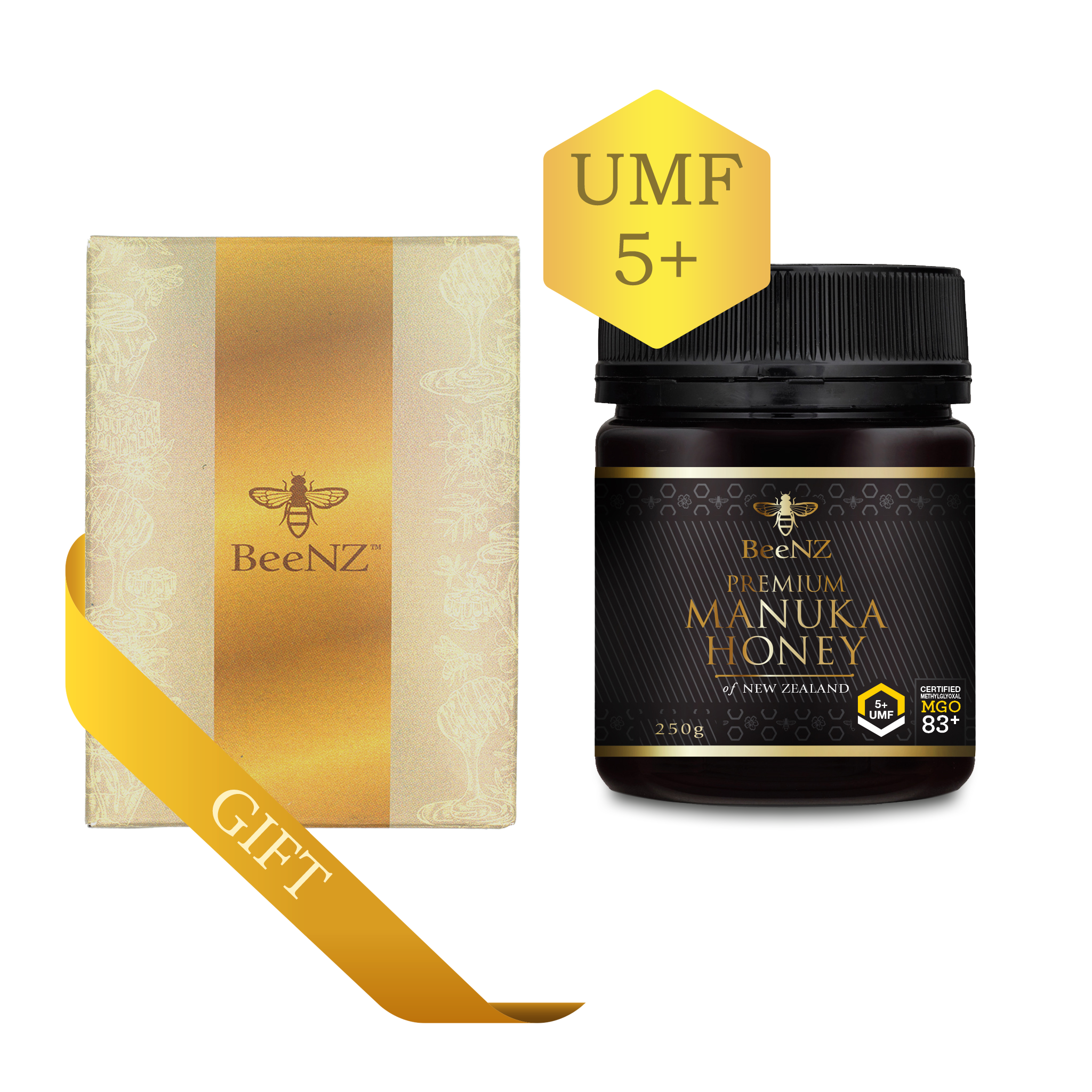 【ギフト】BeeNZ プレミアムマヌカハニー(UMF5+)250g