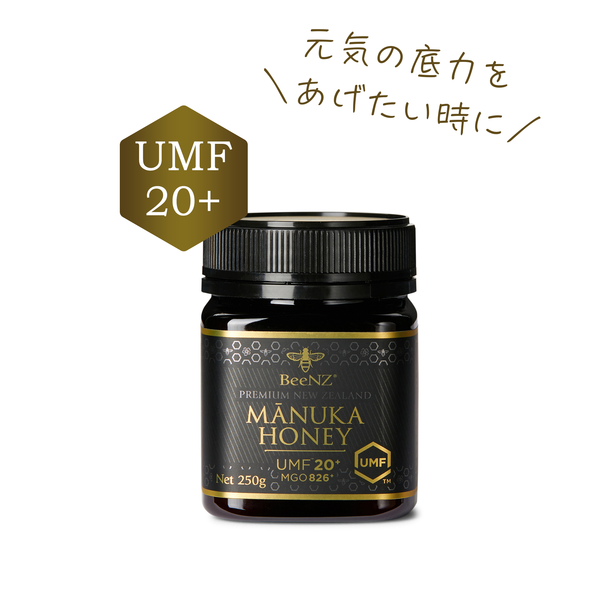 BeeNZ プレミアムマヌカハニー【UMF20+】MGO829+（250g）